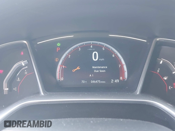 2019 Honda Civic Sport with VIN 19XFC2F88KE208342, listed as a IAAI auction lot 42062837 with 46,475 mi miles and . Bid and sale history available at DreamBid. Image 7.