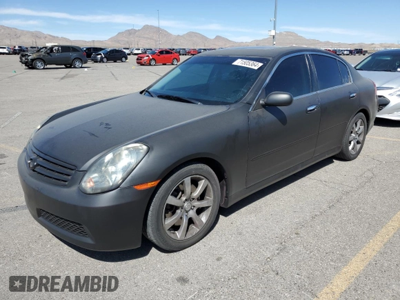 2006 Infiniti G35 with VIN JNKCV51E36M500160, listed as a Copart auction lot 71505364 with 236,731 mi miles and Salvage Title. Bid and sale history available at DreamBid. Image 1.