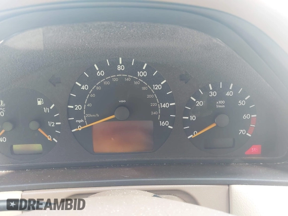2002 Mercedes-Benz E-Class with VIN WDBJF65J92B458634, listed as a IAAI auction lot 41910356 with 1 mi miles. Bid and sale history available at carsss.com. Image 7.