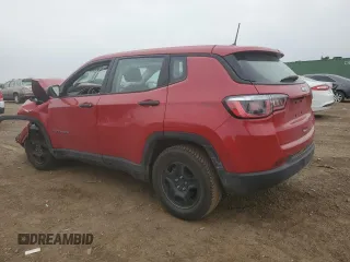 2019 Jeep Compass Sport with VIN 3C4NJCABXKT715569, listed as a Copart auction lot 53742685 with Not provided miles and Salvage title. Bid and sale history available at DreamBid. Image 2.
