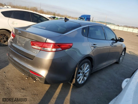 2018 Kia Optima EX with VIN 5XXGU4L31JG260682, listed as a Copart auction lot 46659734 with 117,939 mi miles and Salvage Title. Bid and sale history available at carsss.com. Image 3.