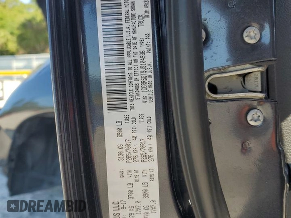 2018 Ram 1500 SLT z VIN 1C6RR6GT9JS104936, wystawiony jako Copart lot #52695115 z przebiegiem 74 496 mil mil oraz Szkody całkowita. Historia ofert i sprzedaży dostępna na DreamBid. Obrazek 15.