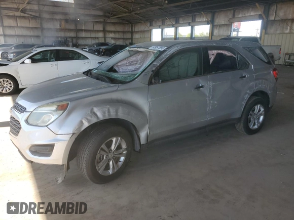2017 Chevrolet Equinox LS with VIN 2GNALBEK5H1571511, listed as a Copart auction lot 53957895 with Not Provided miles and Salvage Title. Bid and sale history available at carsss.com. Image 1.