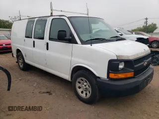 2010 Chevrolet Express Cargo Van with VIN 1GCUGADX5A1176855, listed as a Copart auction lot 49880964 with 198,739 mi miles and Salvage Title. Bid and sale history available at carsss.com. Image 4.