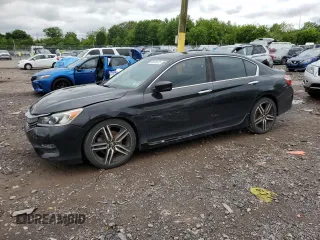2016 Honda Accord Sport with VIN 1HGCR2F59GA102436, listed as a Copart auction lot 58476575 with 97,650 mi miles and Salvage title. Bid and sale history available at DreamBid. Image 1.
