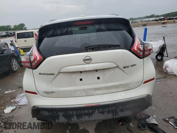 2018 Nissan Murano SV with VIN 5N1AZ2MH3JN111681, listed as a Copart auction lot 56239725 with 95,652 mi miles and Salvage title. Bid and sale history available at DreamBid. Image 6.
