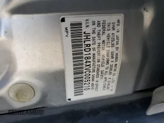 1997 Honda CR-V with VIN JHLRD184XVC005210, listed as a Copart auction lot 46392155 with 296,613 mi miles and Salvage Title. Bid and sale history available at carsss.com. Image 13.