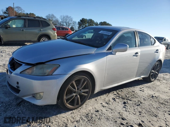 2006 Lexus IS 250 Manual with VIN JTHBK262665018536, listed as a Copart auction lot 45328565 with 266,705 mi miles and Salvage Title. Bid and sale history available at carsss.com. Image 1.