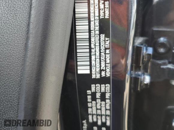 2017 Maserati Levante z VIN ZN661XUA1HX207002, wystawiony jako Copart lot #72803814 z przebiegiem Nie podano mil oraz Szkoda całkowita • Salvage title. Historia ofert i sprzedaży dostępna na DreamBid. Obrazek 13.