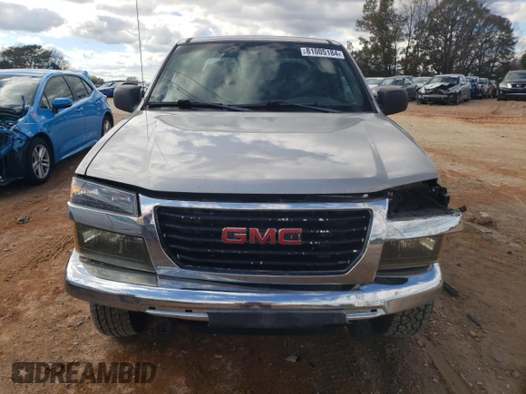2005 GMC Canyon 1SF SLE Z71 with VIN 1GTDT136858116652, listed as a Copart auction lot 81005184 with 222,917 mi miles and Salvage Title. Bid and sale history available at carsss.com. Image 5.