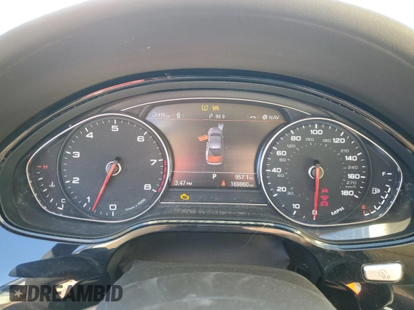 2012 Audi A8 with VIN WAURVAFDXCN001749, listed as a Copart auction lot 44379515 with 169,860 mi miles and Salvage Title. Bid and sale history available at DreamBid. Image 9.