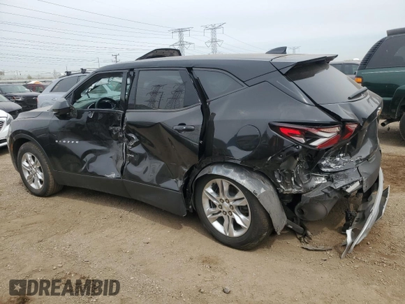 2021 Chevrolet Blazer LT with VIN 3GNKBCR44MS572298, listed as a Copart auction lot 54063235 with 43,635 mi miles and Salvage title. Bid and sale history available at DreamBid. Image 2.