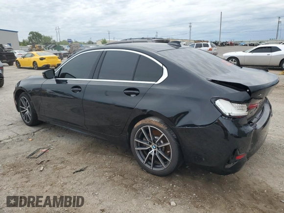 2021 BMW 3 Series 330i xDrive with VIN 3MW5R7J08M8B50434, listed as a Copart auction lot 55814435 with 56,824 mi miles and Salvage title. Bid and sale history available at DreamBid. Image 2.