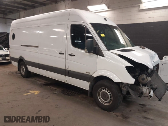 2012 Mercedes-Benz Sprinter Cargo with VIN WD3PE8CC7C5612623, listed as a IAAI auction lot 42114181 with 233,039 mi miles. Bid and sale history available at carsss.com. Image 1.