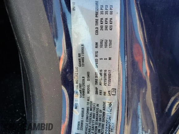 2010 Chevrolet Colorado Work Truck z VIN 1GCCSBD95A8142584, wystawiony jako Copart lot #81068474 z przebiegiem 105 670 mil mil oraz Szkoda całkowita • Salvage title. Historia ofert i sprzedaży dostępna na DreamBid. Obrazek 13.