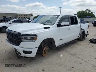 2020 Ram 1500 Lone Star with VIN 1C6SRFFT6LN263806, listed as a Copart auction lot 55830675 with 106,733 mi miles and Salvage title. Bid and sale history available at DreamBid. Image 1.