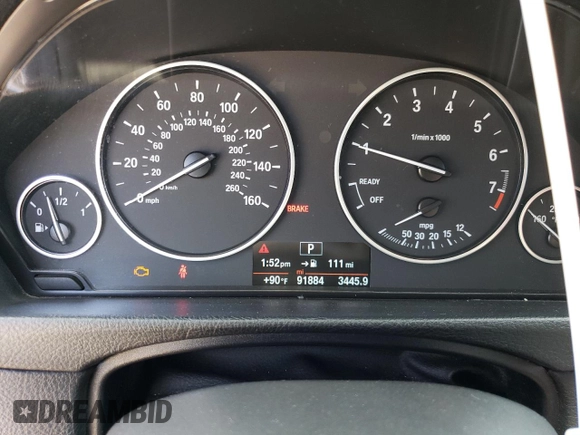 2014 BMW 3 Series 320i xDrive with VIN WBA3C3C56EF983832, listed as a Copart auction lot 59040445 with 91,884 mi miles and Clean title. Bid and sale history available at DreamBid. Image 9.
