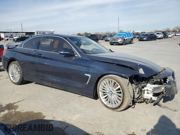 2015 BMW 4 Series 435i with VIN WBA3T3C57F5A40732, listed as a Copart auction lot 87608155 with Not Provided miles and Salvage Title. Bid and sale history available at carsss.com. Image 4.