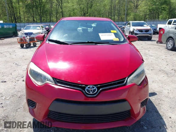 2015 Toyota Corolla L with VIN 2T1BURHE5FC371946, listed as a IAAI auction lot 41951865 with 280,640 mi miles and . Bid and sale history available at DreamBid. Image 12.