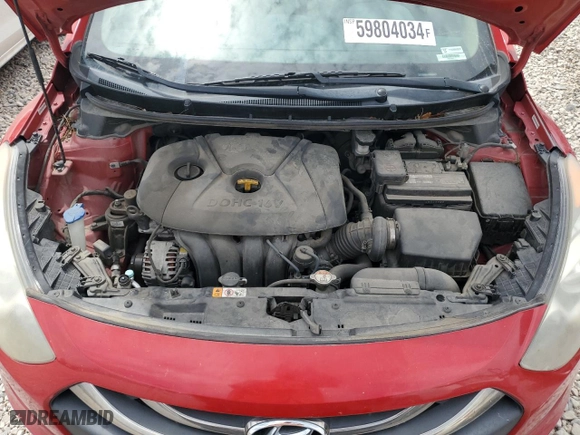 2013 Hyundai Elantra GT with VIN KMHD35LE9DU058373, listed as a Copart auction lot 59804034 with 131,539 mi miles and Salvage Title. Bid and sale history available at carsss.com. Image 11.