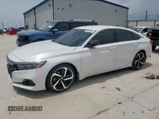 2021 Honda Accord Sport with VIN 1HGCV1F30MA046208, listed as a Copart auction lot 56943555 with 58,176 mi miles and Salvage title. Bid and sale history available at DreamBid. Image 1.