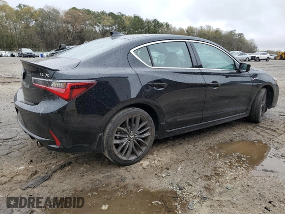 2019 Acura ILX w/Premium/A-Spec Pkg with VIN 19UDE2F88KA002086, listed as a Copart auction lot 49736515 with 35,396 mi miles and Salvage Title. Bid and sale history available at carsss.com. Image 3.