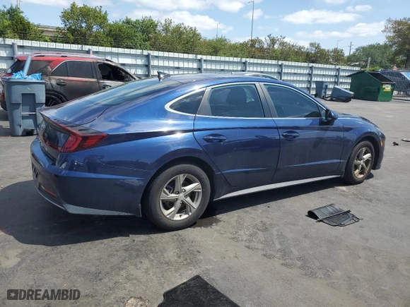 2021 Hyundai Sonata SE with VIN 5NPEG4JA7MH091468, listed as a Copart auction lot 52283885 with 27,103 mi miles and Salvage Title. Bid and sale history available at carsss.com. Image 3.