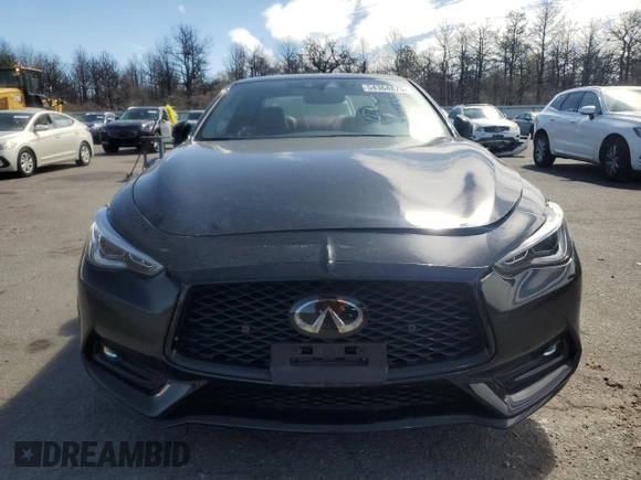 2022 Infiniti Q60 Red Sport 400 with VIN JN1FV7LL8NM681098, listed as a Copart auction lot 54364875 with 17,216 mi miles and Salvage title. Bid and sale history available at DreamBid. Image 5.