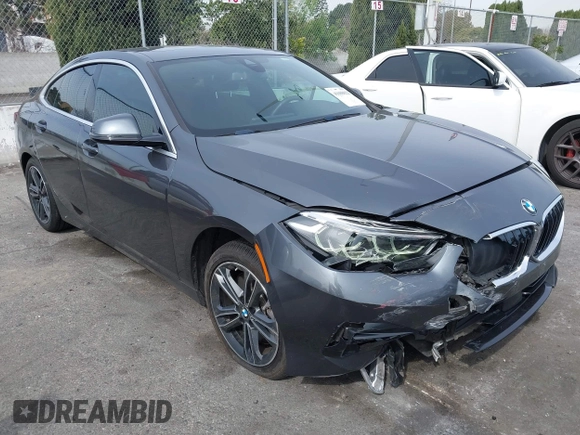 2021 BMW 2 Series 228i with VIN WBA53AK03M7J11216, listed as a IAAI auction lot 41688822 with 22,367 mi miles and . Bid and sale history available at carsss.com. Image 1.