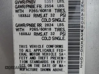2004 Infiniti FX with VIN JNRAS08W24X201032, listed as a Copart auction lot 59367855 with 204,927 mi miles and Clean title. Bid and sale history available at DreamBid. Image 12.