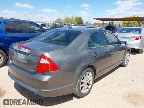 2012 Ford Fusion SEL with VIN 3FAHP0JG6CR307628, listed as a IAAI auction lot 41982612 with 199,602 mi miles. Bid and sale history available at carsss.com. Image 4.