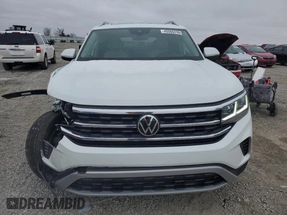 2021 Volkswagen Atlas SEL with VIN 1V2BR2CA2MC595550, listed as a Copart auction lot 45566115 with 57,244 mi miles and Salvage title. Bid and sale history available at DreamBid. Image 5.