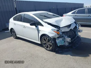 2013 Toyota Prius One with VIN JTDKN3DU8D5672924, listed as a IAAI auction lot 42011744 with 153,772 mi miles. Bid and sale history available at carsss.com. Image 1.