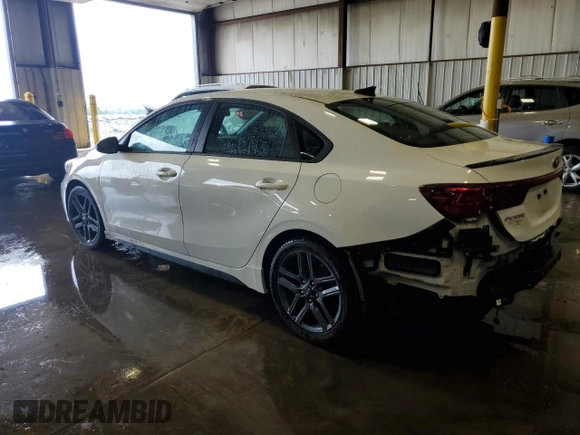 2021 Kia Forte GT-Line with VIN 3KPF34AD9ME414711, listed as a Copart auction lot 57245545 with 62,200 mi miles and Salvage title. Bid and sale history available at DreamBid. Image 2.