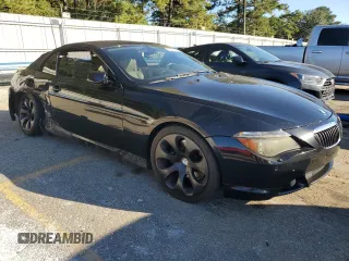 2007 BMW 6 Series 650i with VIN WBAEK13567CN81006, listed as a Copart auction lot 76594774 with 0 mi miles and Salvage Title. Bid and sale history available at carsss.com. Image 4.