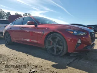 2019 Genesis G70 3.3T Advanced with VIN KMTG34LE6KU015085, listed as a Copart auction lot 87007704 with 58,335 mi miles and Salvage Title. Bid and sale history available at carsss.com. Image 4.