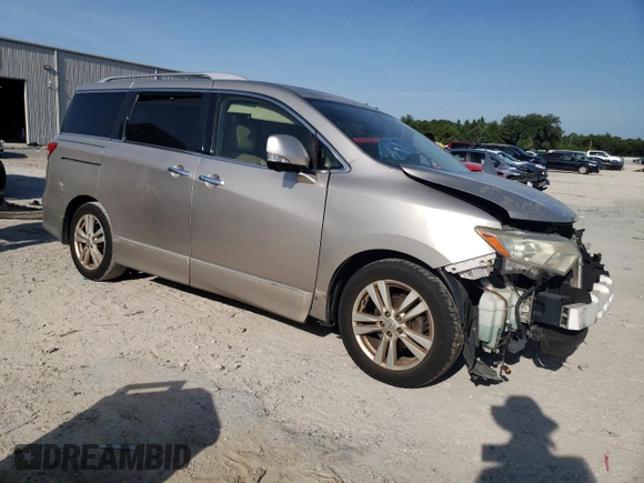 2013 Nissan Quest LE z VIN JN8AE2KP3D9062462, wystawiony jako Copart lot #60337995 z przebiegiem 152 638 mil mil oraz Szkoda całkowita • Salvage title. Historia ofert i sprzedaży dostępna na DreamBid. Obrazek 4.