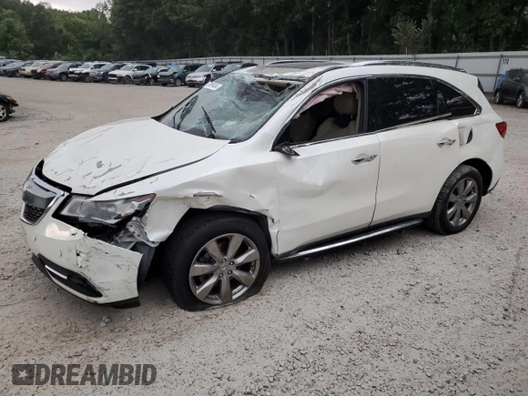 2015 Acura MDX Advance/Entertainment Pkg with VIN 5FRYD4H8XFB031323, listed as a Copart auction lot 67896484 with 0 mi miles and Non Repairable. Bid and sale history available at carsss.com. Image 1.
