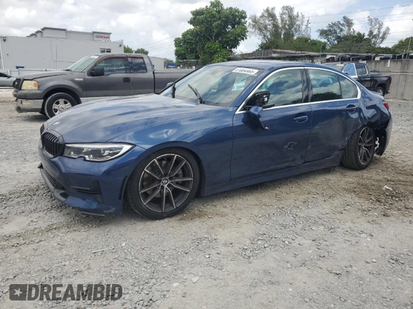2022 BMW 3 Series 330i with VIN 3MW5R1J05N8C24178, listed as a Copart auction lot 51004985 with 26,665 mi miles and Salvage Title. Bid and sale history available at carsss.com. Image 1.