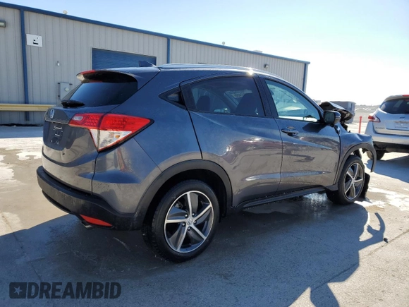 2021 Honda HR-V EX-L with VIN 3CZRU5H7XMM704598, listed as a Copart auction lot 41917455 with 23,637 mi miles and Salvage Title. Bid and sale history available at carsss.com. Image 3.