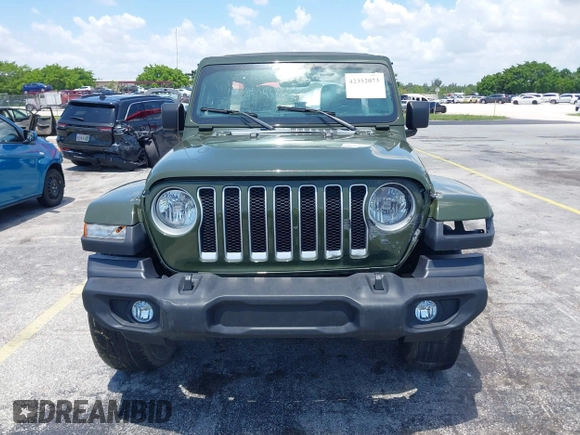 2022 Jeep Wrangler Unlimited Sahara z VIN 1C4HJXEN3NW242458, wystawiony jako IAAI lot #42352073 z przebiegiem 26 154 mil mil oraz . Historia ofert i sprzedaży dostępna na DreamBid. Obrazek 12.