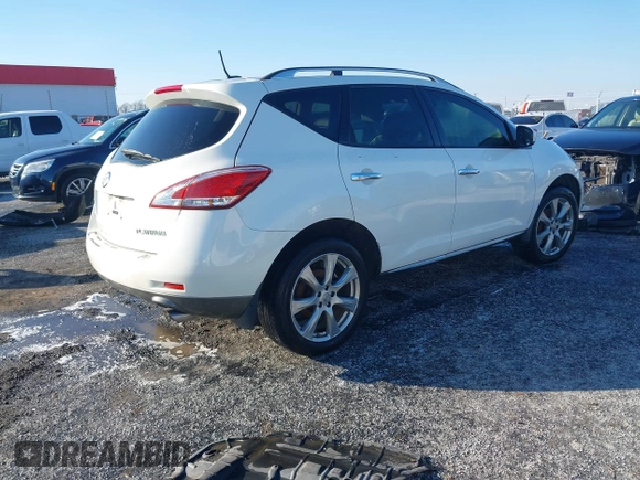 2014 Nissan Murano SL with VIN JN8AZ1MU6EW406712, listed as a IAAI auction lot 41248115 with 226,578 mi miles and . Bid and sale history available at carsss.com. Image 4.