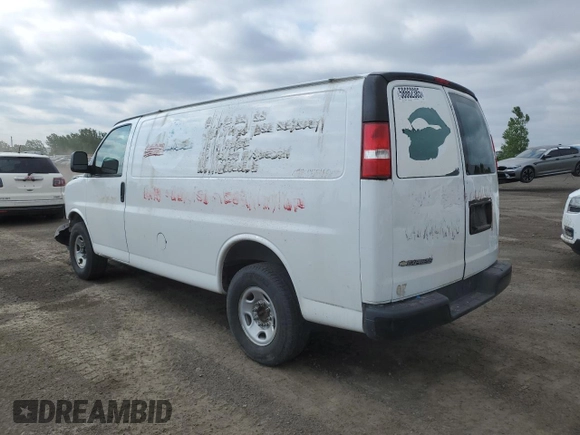 2018 Chevrolet Express Cargo with VIN 1GCWGAFP9J1241003, listed as a Copart auction lot 58662385 with Not provided miles and Salvage title. Bid and sale history available at DreamBid. Image 2.