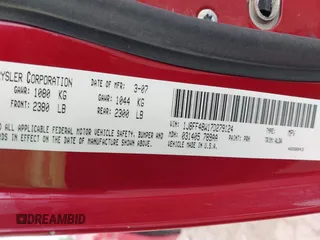 2007 Jeep Patriot Limited с VIN 1J8FF48W17D279124, выставлен на аукционе IAAI как лот 42244380 с пробегом 133 031 миль миль и . История ставок и продаж доступна на DreamBid. Изображение 9.