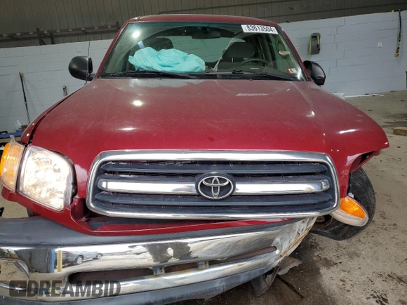 2002 Toyota Tundra SR5 with VIN 5TBRN34132S328311, listed as a Copart auction lot 83613504 with 123,354 mi miles and Salvage Title. Bid and sale history available at DreamBid. Image 5.