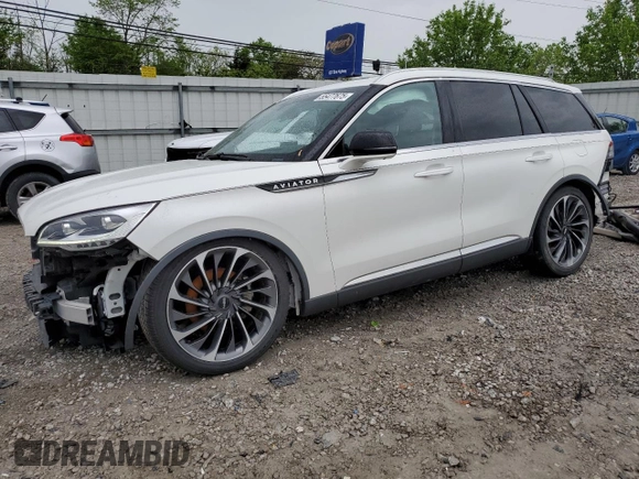 2020 Lincoln Aviator Reserve z VIN 5LM5J7XC0LGL22749, wystawiony jako Copart lot #55477675 z przebiegiem 61 286 mil mil oraz Szkoda całkowita • Salvage title. Historia ofert i sprzedaży dostępna na DreamBid. Obrazek 1.