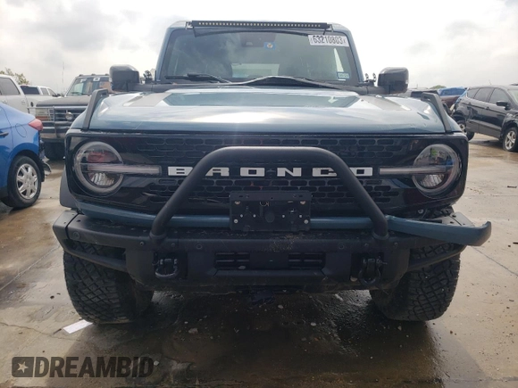 2021 Ford Bronco First Edition with VIN 1FMEE5EP0MLA42596, listed as a Copart auction lot 63210803 with Not Provided miles and . Bid and sale history available at DreamBid. Image 5.
