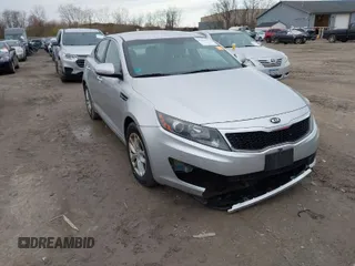 2013 Kia Optima LX with VIN KNAGM4A75D5310401, listed as a IAAI auction lot 41959774 with 198,339 mi miles. Bid and sale history available at carsss.com. Image 1.