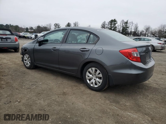 2012 Honda Civic LX with VIN 19XFB2F53CE313803, listed as a Copart auction lot 49202085 with 144,868 mi miles and Salvage Title. Bid and sale history available at DreamBid. Image 2.