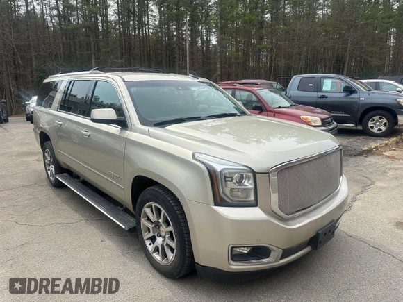 2015 GMC Yukon XL Denali with VIN 1GKS2JKJ2FR574204, listed as a Copart auction lot 54520825 with 213,647 mi miles and Clean Title. Bid and sale history available at carsss.com. Image 1.
